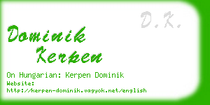 dominik kerpen business card